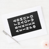 Grieks alfabet rechthoekige Sticker (Envelop)
