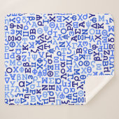 Grieks alfabet sherpa deken (Voorkant (horizontaal))