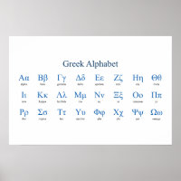 Grieks Alfabet Smal Horizontaal
