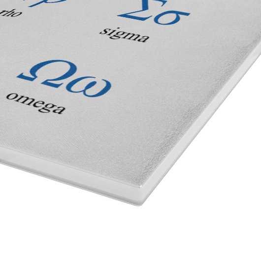 Grieks alfabet snijplank (Hoek)