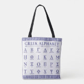 Grieks alfabet tote bag (Achterkant)