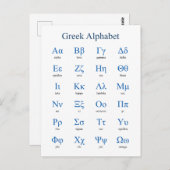 Grieks alfabet - Verticaal Briefkaart (Voorkant / Achterkant)