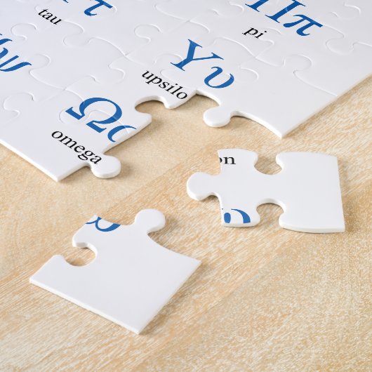Grieks alfabet - Verticaal Legpuzzel (Zijkant)