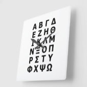 Grieks alfabet vierkante klok (Hoek)