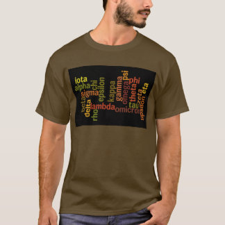 Grieks alfabet (Word Cloud) T-shirt