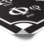 Grieks alfabet zwart poster (Hoek)