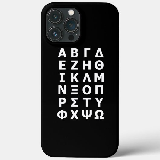 Grieks Alphabet Hoesje-Mate iPhone Case (Achterkant)