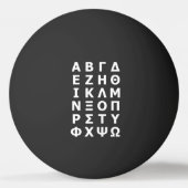 Grieks Alphabet Ping Pong Ball (Voorkant)