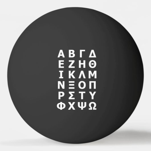 Grieks Alphabet Ping Pong Ball (Achterkant)