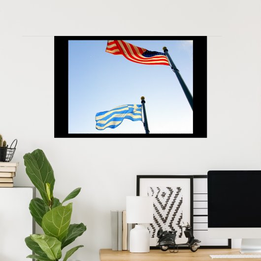 Grieks-Amerikaans Poster (Thuiskantoor)