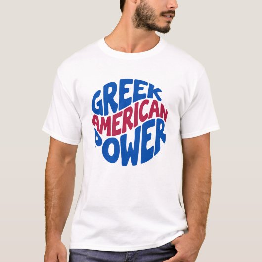 Grieks-Amerikaans Power T-shirt (Voorkant)