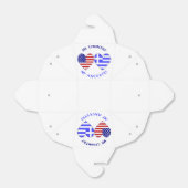 Grieks Amerikaanse harten land afkomst Bedankdoosjes (Uitgevouwen)