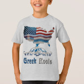 Grieks-Amerikaanse roots T-shirt (Voorkant)