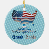 Grieks-Amerikaanse rotatie Keramisch Ornament (Achterkant)