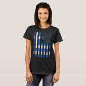 Grieks-Amerikaanse vlag T-shirt (Voorkant volledig)