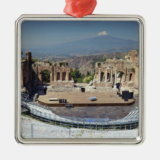 Grieks amfitheater 3 metalen ornament (Voorkant)