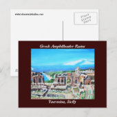 Grieks amfitheater Ruins Briefkaart (Voorkant / Achterkant)