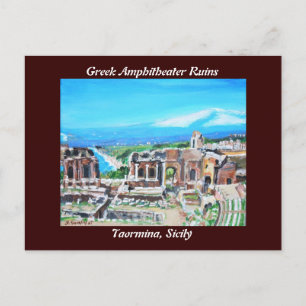Grieks amfitheater Ruins Briefkaart