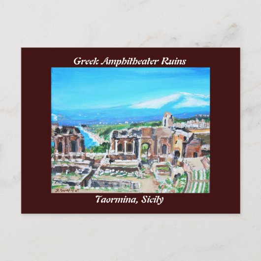 Grieks amfitheater Ruins Briefkaart (Voorkant)