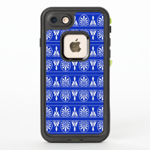 Grieks Arabesk Mediterraan Patroon Blauw