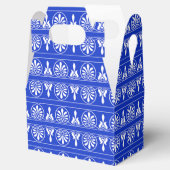 Grieks Arabesk Mediterraan Patroon Blauw Bedankdoosjes (Geopend)
