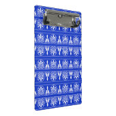 Grieks Arabesk Mediterraan Patroon Blauw Mini Klembord (Schuin)