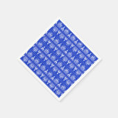 Grieks Arabesk Mediterraan Patroon Blauw Servet (Hoek)