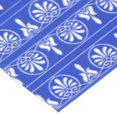 Grieks Arabesk Mediterraan Patroon Blauw Tafelkleed (Gekanteld)