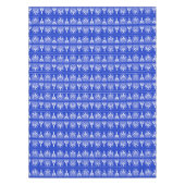 Grieks Arabesk Mediterraan Patroon Blauw Tafelkleed (Voorkant)