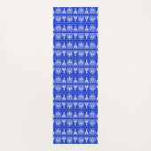 Grieks Arabesk Mediterraan Patroon Blauw Yogamat (Achterkant)