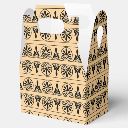 Grieks Arabesk mediterraan patroon bruin Bedankdoosjes (Geopend)