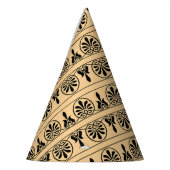 Grieks Arabesk mediterraan patroon bruin Feesthoedjes (Links)