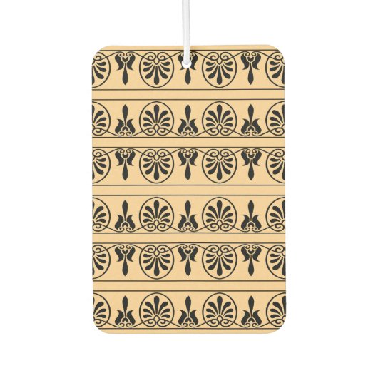 Grieks Arabesk mediterraan patroon bruin Luchtverfrisser (Voorkant)