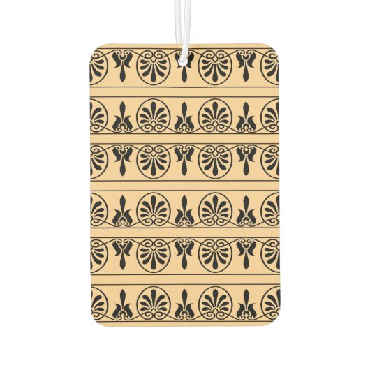 Grieks Arabesk mediterraan patroon bruin Luchtverfrisser (Achterkant)