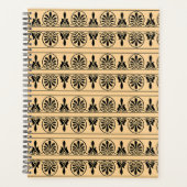 Grieks Arabesk mediterraan patroon bruin Planner (Voorkant)