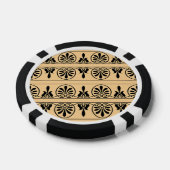 Grieks Arabesk mediterraan patroon bruin Poker Chips (Enkel)
