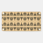 Grieks Arabesk mediterraan patroon bruin Spandoek (Horizontaal)