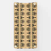 Grieks Arabesk mediterraan patroon bruin Spandoek (Verticaal)