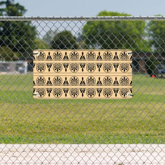 Grieks Arabesk mediterraan patroon bruin Spandoek (Insitu)