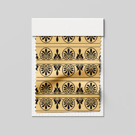 Grieks Arabesk mediterraan patroon bruin Stof