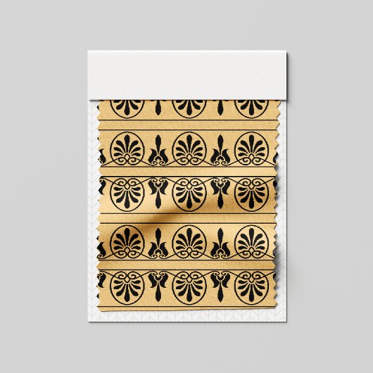 Grieks Arabesk mediterraan patroon bruin Stof