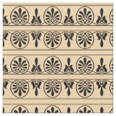 Grieks Arabesk mediterraan patroon bruin Stof (Close Up)