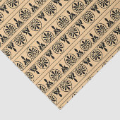 Grieks Arabesk mediterraan patroon bruin Tissuepapier (Detail)