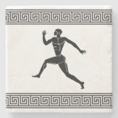 Grieks Athlete - Onderzetter met landingsgestel (Voorkant)