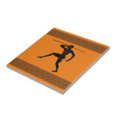 Grieks atleet keramische tegel tegeltje (Zijkant)