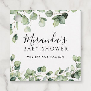 Grieks Baby shower Eucalyptus Favor Gift Label
