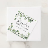 Grieks Baby shower Eucalyptus Favor Gift Label (In situ)