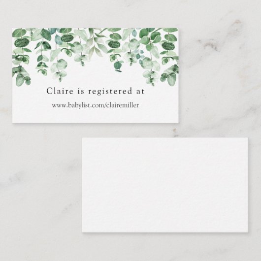 Grieks Baby shower Informatiekaartje (Voorkant / Achterkant)