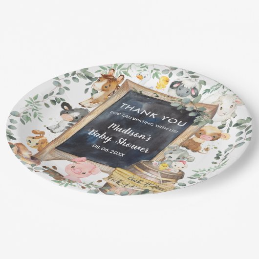 Grieks Baby shower  Papieren Bordje (Gekanteld)