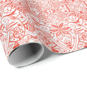 Grieks Barokke Arabesque  Bohemian Pattern W Cadeaupapier (Rol Hoek)